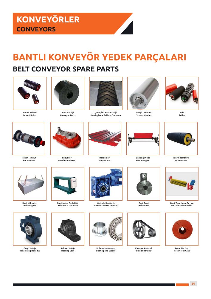 Konveyör ve Aktarma Yedekleri